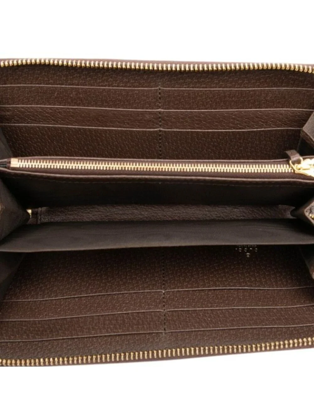 Gucci GG Supreme Bananya Print Zippy Wallet Brown Yellow Leather - Picture 4 of 7